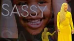 Esi Eggleston Bracey in a yellow dress presenting at Cannes Lions 2025