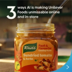 Knorr cooking paste with messaging on AI making Unilever Foods unmissable online and in-store.