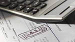 Calculator and paid invoice