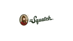 The logo for Unilever’s Dr Squatch brand. Green text next to a cartoon of a sasquatch or yeti with a bubble pipe