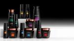 Hair products from the new TRESemmé Professional range. Black bottles and jars with copper accents.