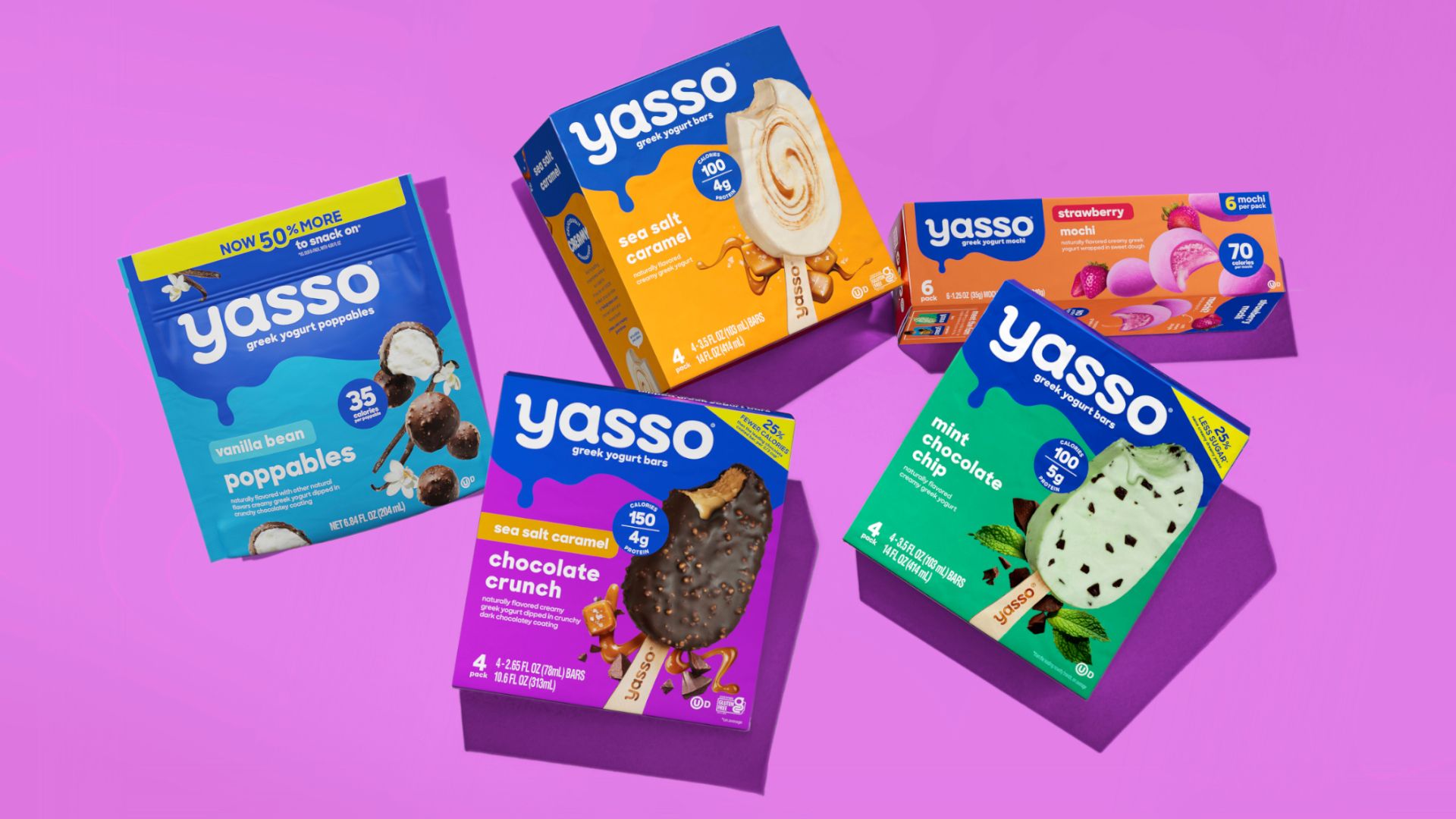 Picture of Yasso Greek frozen yogurt boxes