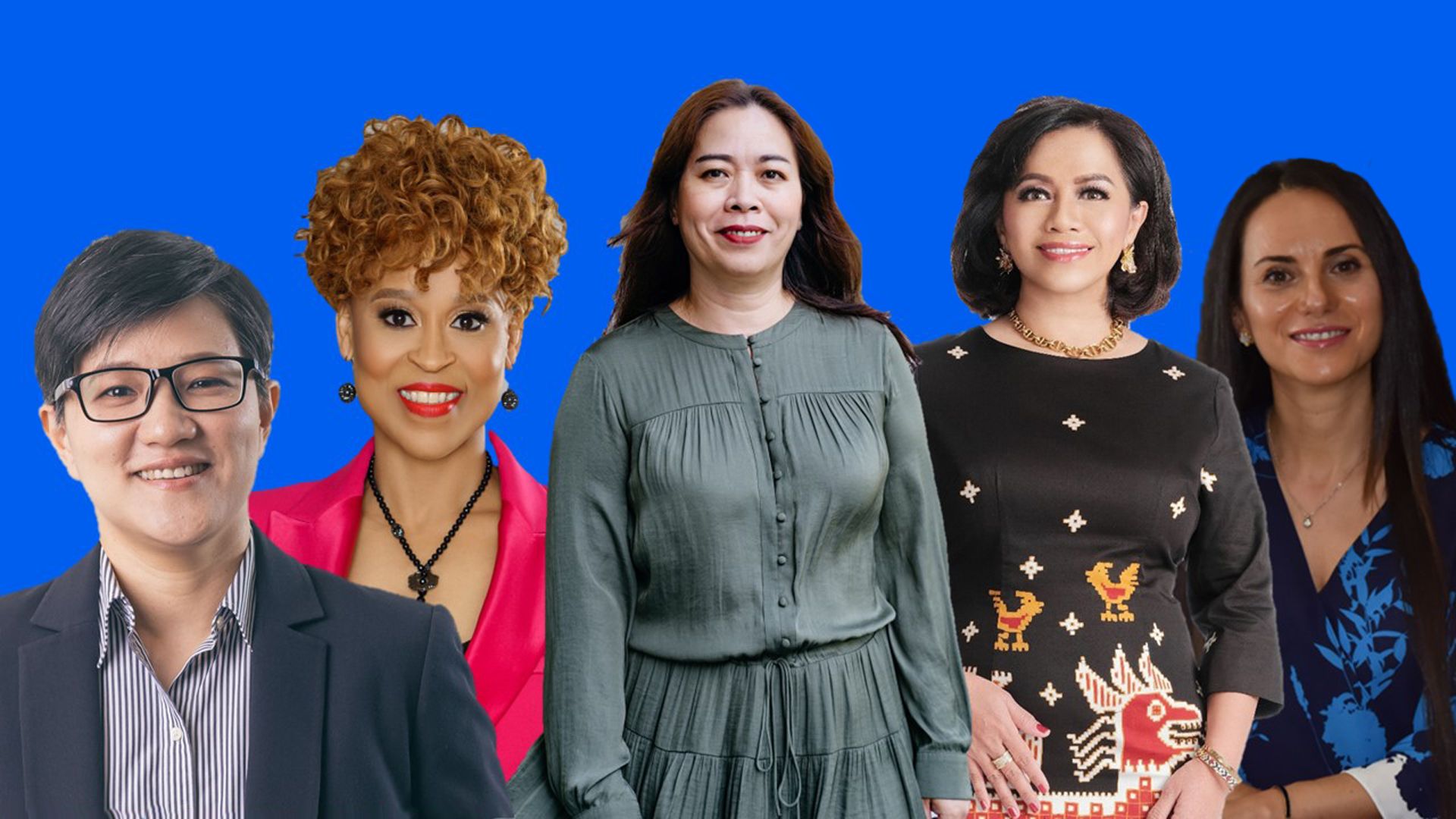 Leaders driving change. From right to left: Joy Ho, Esi Eggleston Bracey, Van Nguyen-thi-bich, Ira Noviarti and Hajar Alafifi