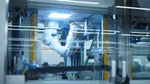 A robot at the Materials Innovation Factory washing hair.