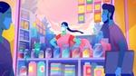 Market stall illustration