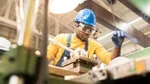 impact of climate change on agriculture in india case study A man wearing a blue hard-hat, protective glasses and gloves working in a factory.