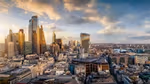 Cityscape of London at sunrise