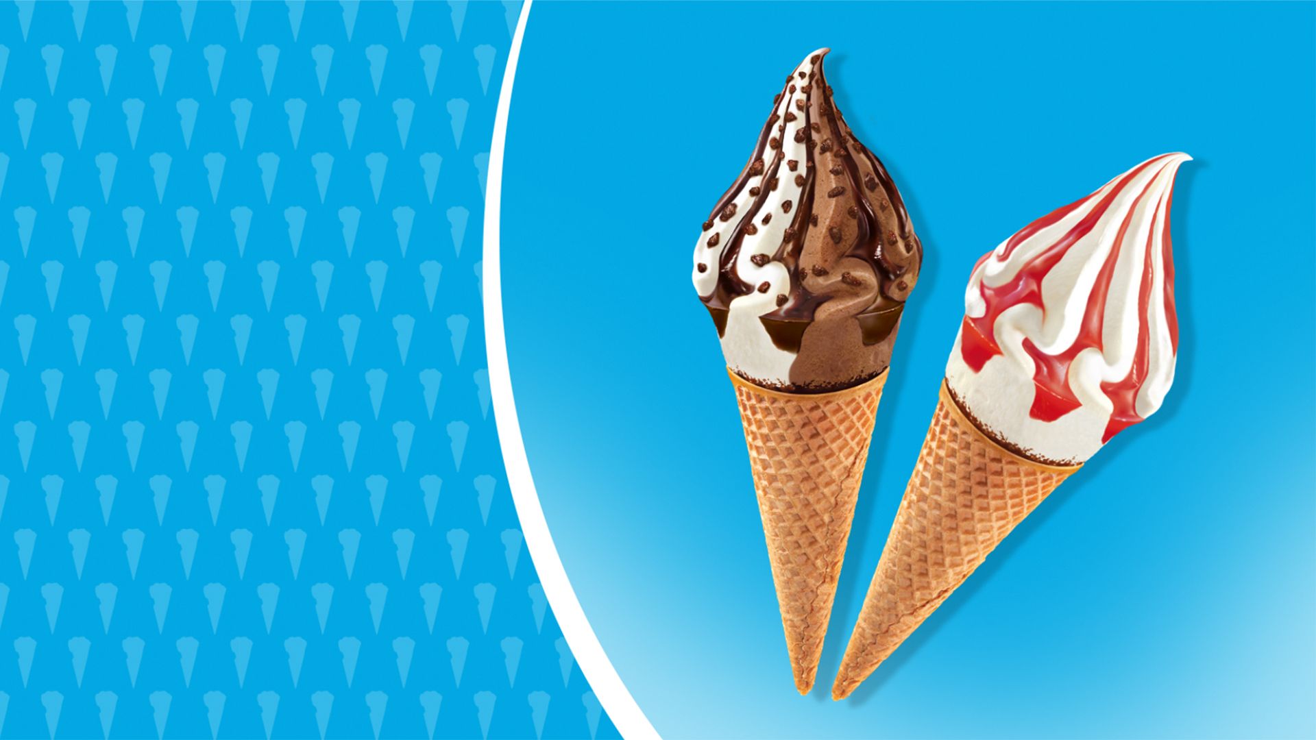 Two Cornetto Soft ice creams
