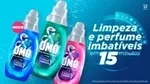 Ad for OMO Wonder Wash in Brazil with the words “Unbeatable cleanliness and fragrance in 15 minutes” in Portuguese.