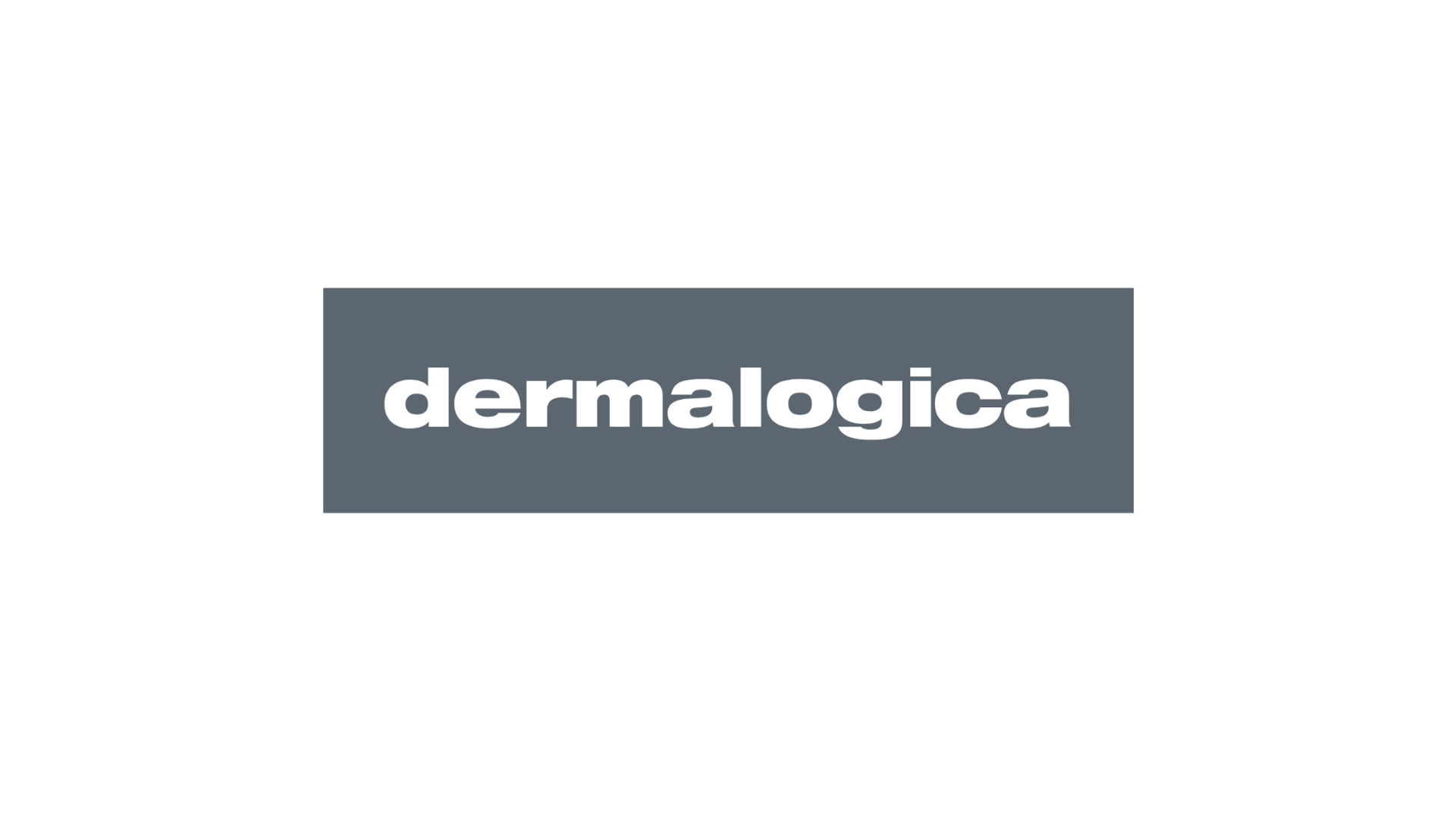 The logo for Unilever Beauty & Wellbeing’s Dermalogica brand. ‘Dermalogica’ written in white lower-case letters