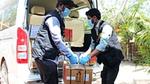 International Rescue Committee representatives unload a delivery at a refugee camp. CREDIT: International Rescue Committee