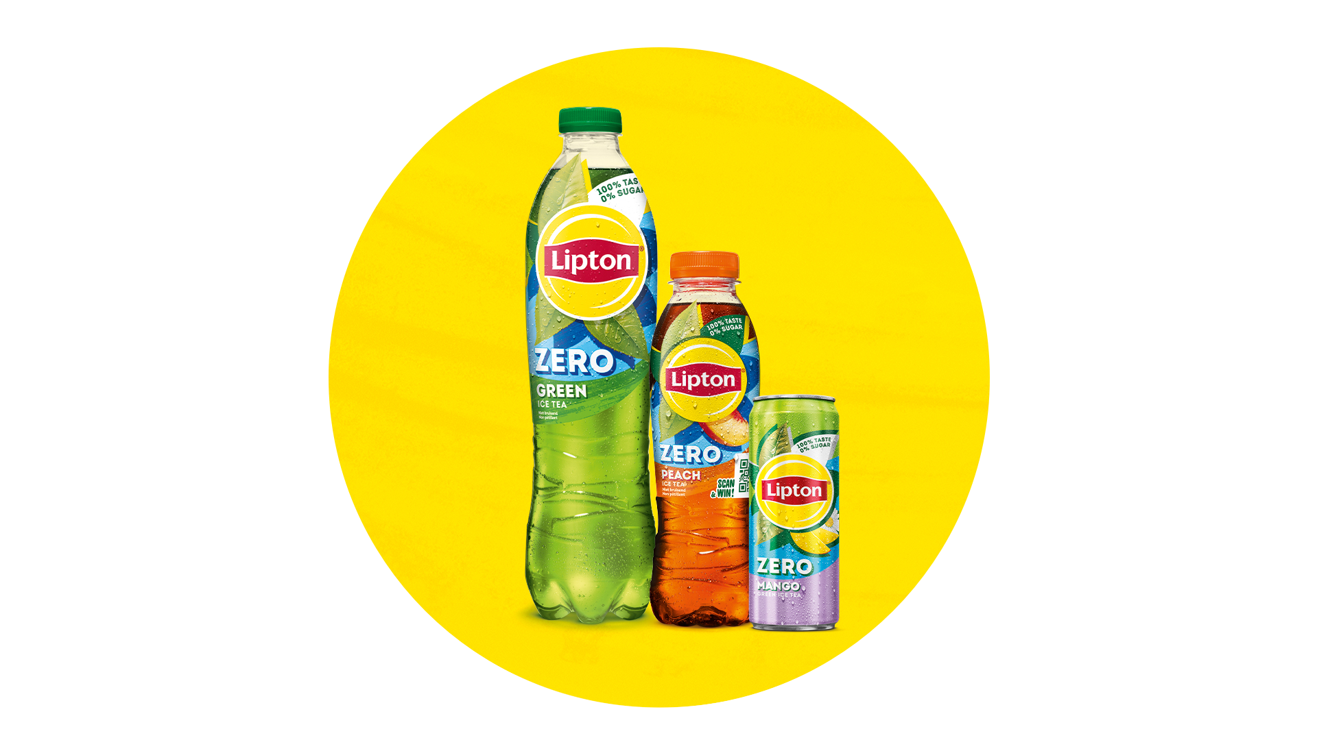 Bottles of Lipton Zero