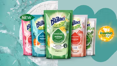 Packages of Sunlight hand dishwashing products powered by rhamnolipids, a biotech ingredient