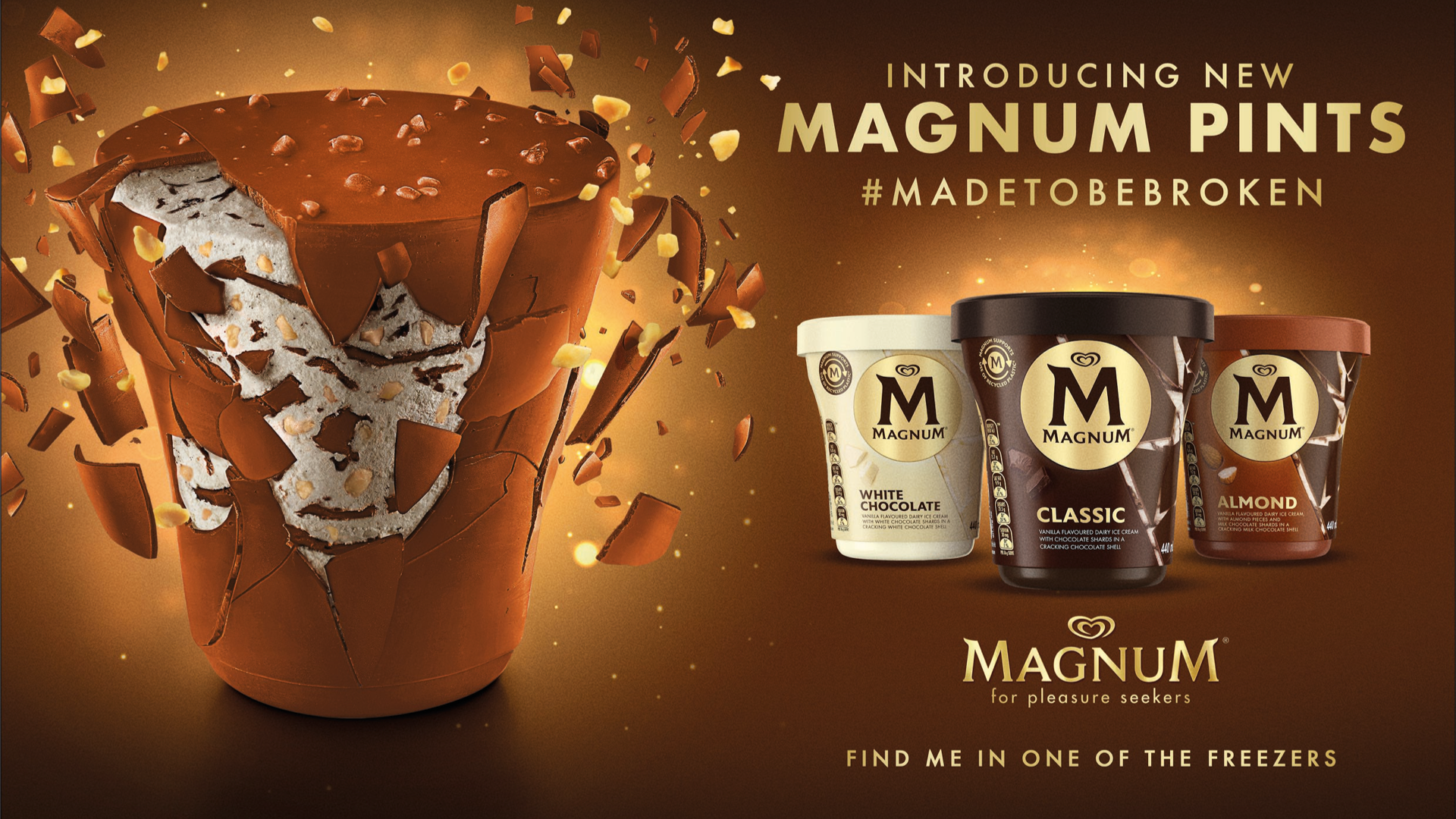 Advert for Magnum Crackable pints