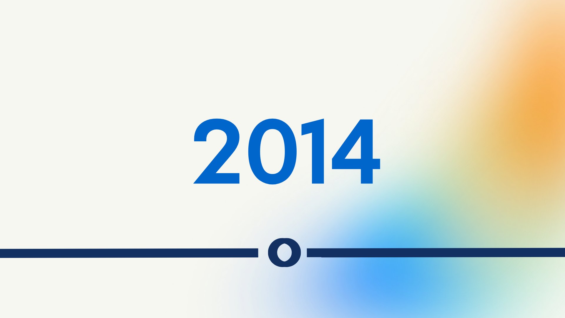 Timeline image with the text 2014