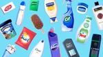 Unilever products on a blue background