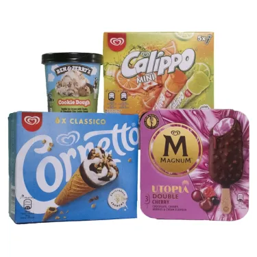A display of Unilever’s Ice Cream Power Brands.