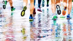 People running in a marathon