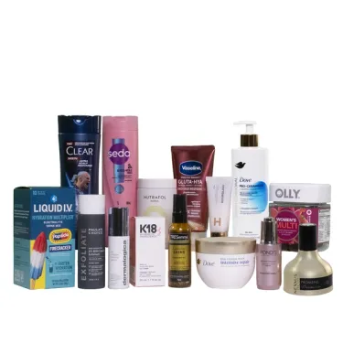 A display of Unilever's Beauty & Wellbeing Power Brands.