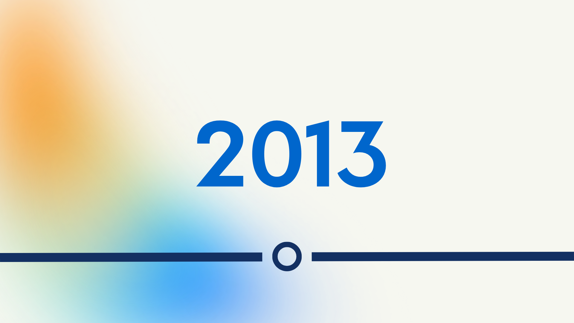 Timeline image with the text 2013