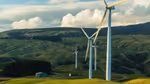 Set among green fields, several windmills generate renewable energy, a key part of many businesses’ climate action plans.