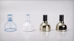 Digital twins of new Nexxus bottles, created using AI tools that help R&D and packaging teams save costs and reduce development time