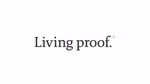The logo for Unilever Beauty & Wellbeing’s Living Proof brand. Black text reading ‘Living Proof’