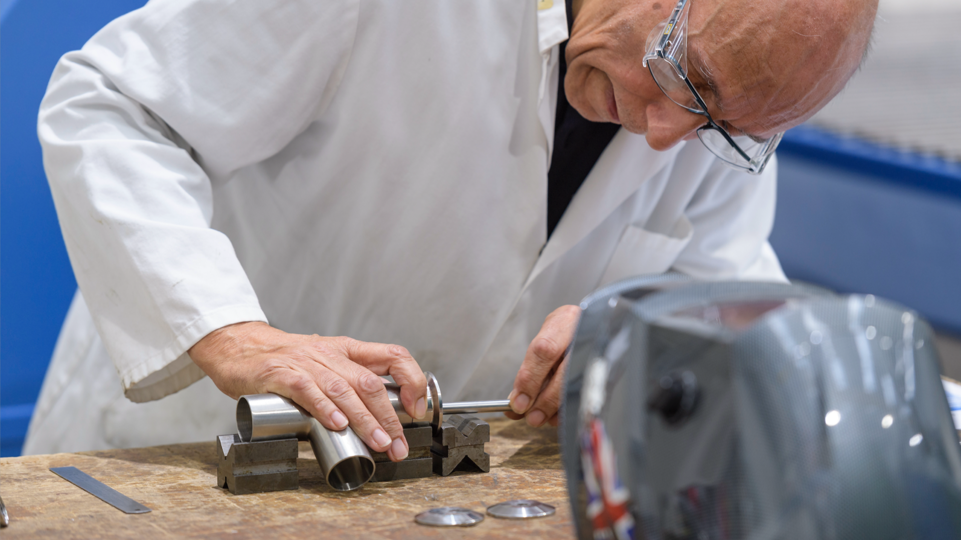 A scientist working in a lab