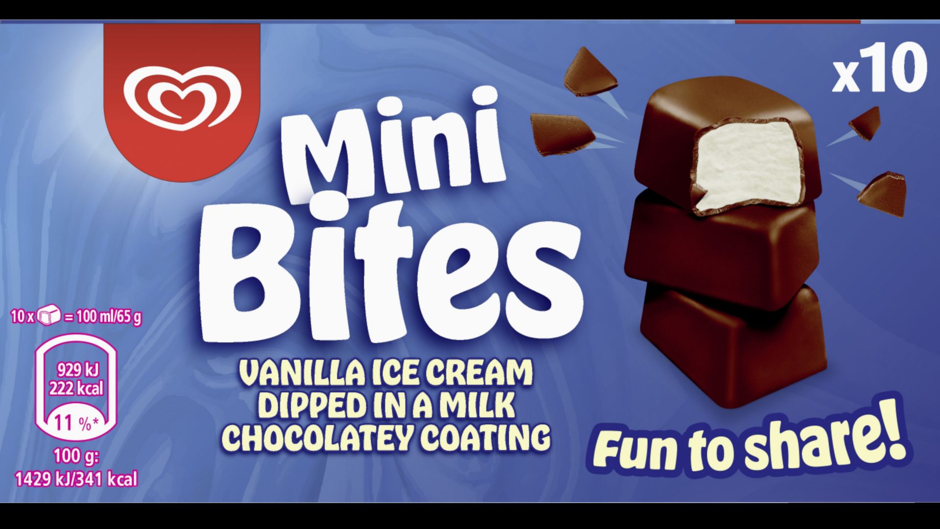 Box of snack-sized Wall’s Mini Bites