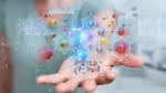 Micro-organisms living on a hand