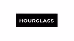 The logo for Unilever Beauty & Wellbeing’s Hourglass brand. White text, capital letters, reading ‘Hourglass’