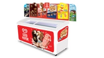 A freezer, stocked full of ice creams