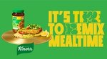 It's time to remix mealtime poster with a plate of lemon pepper chicken, salad and slices of lemon next to a jar of Knorr chicken bouillon.
