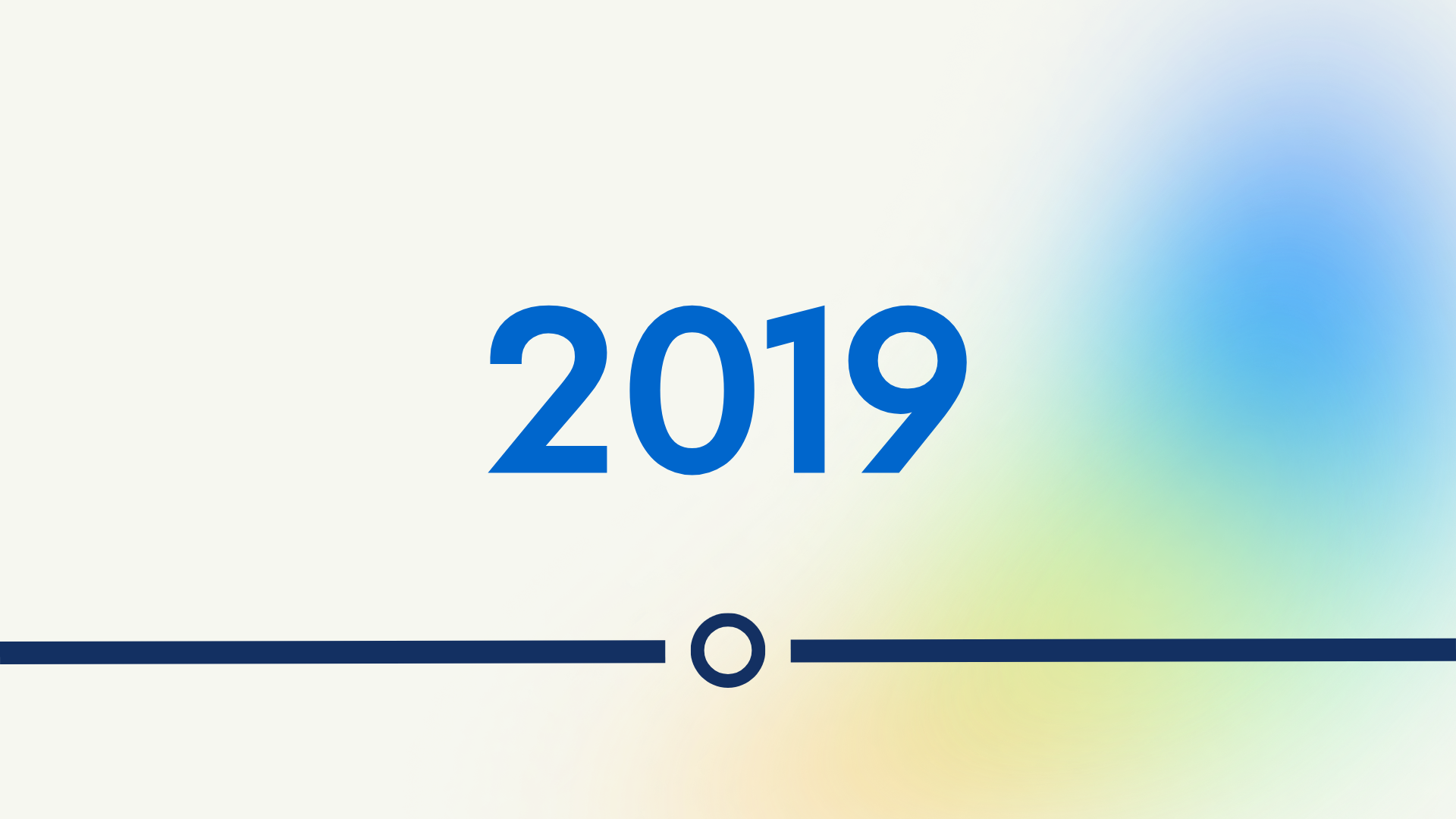 Timeline image with the text 2019