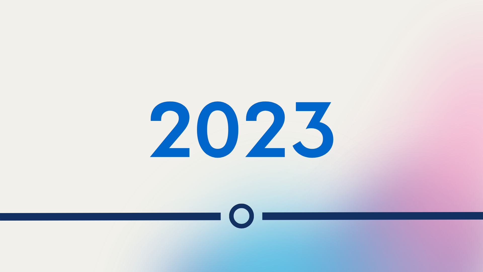 Timeline image with the text 2023