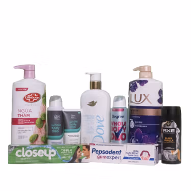A display of Unilever's Personal Care Power Brands.