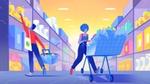 A supermarket scene