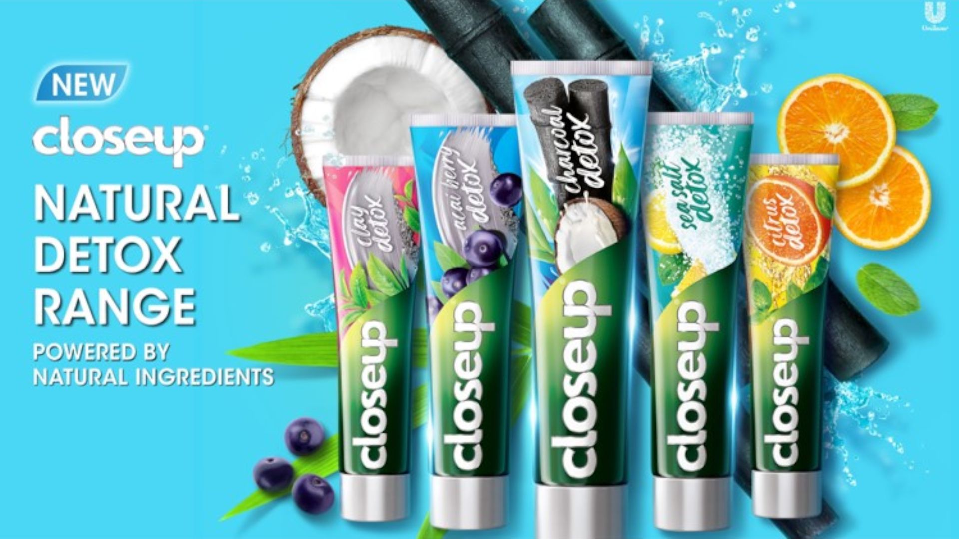 Closeup toothpaste natural detox