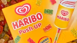 New multi-pack of Haribo Push-Up ice creams sitting on top of a table full of Haribo gummy bears