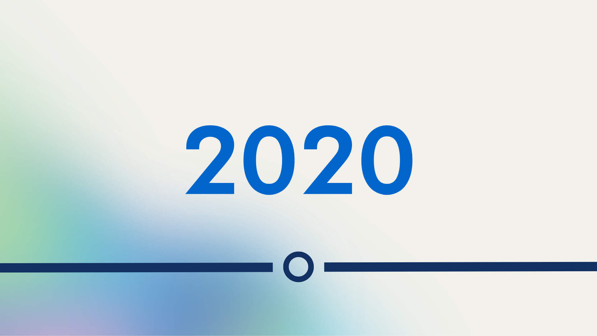 Timeline image with the text 2020