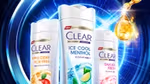 White bottles of Clear anti-dandruff shampoo. Unilever’s Clear shampoo uses ingredients such as niacinamide to treat dandruff