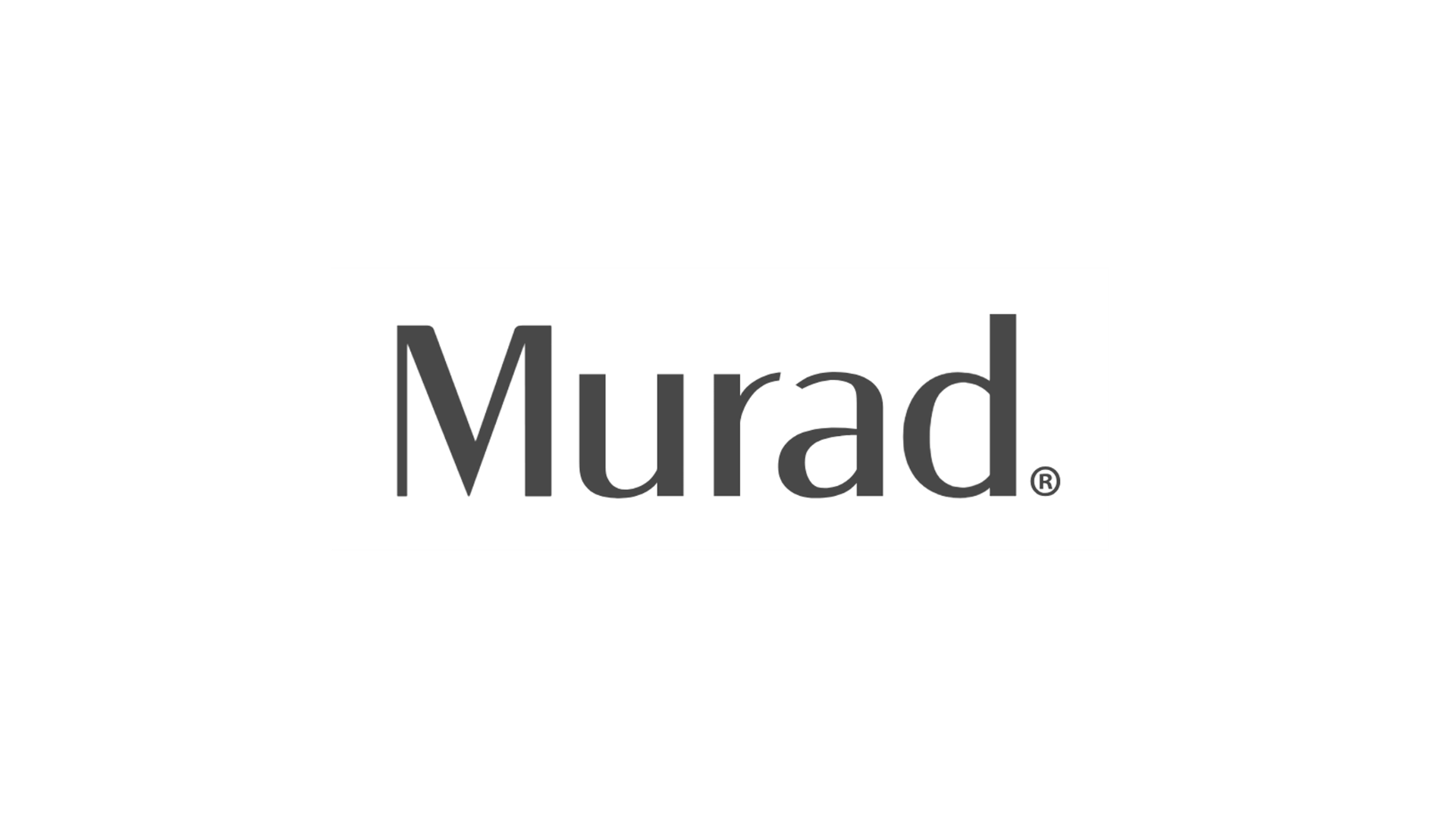 The logo for Unilever Beauty & Wellbeing’s Murad brand. Black text reading ‘Murad’
