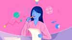 An illustration of a girl thinking