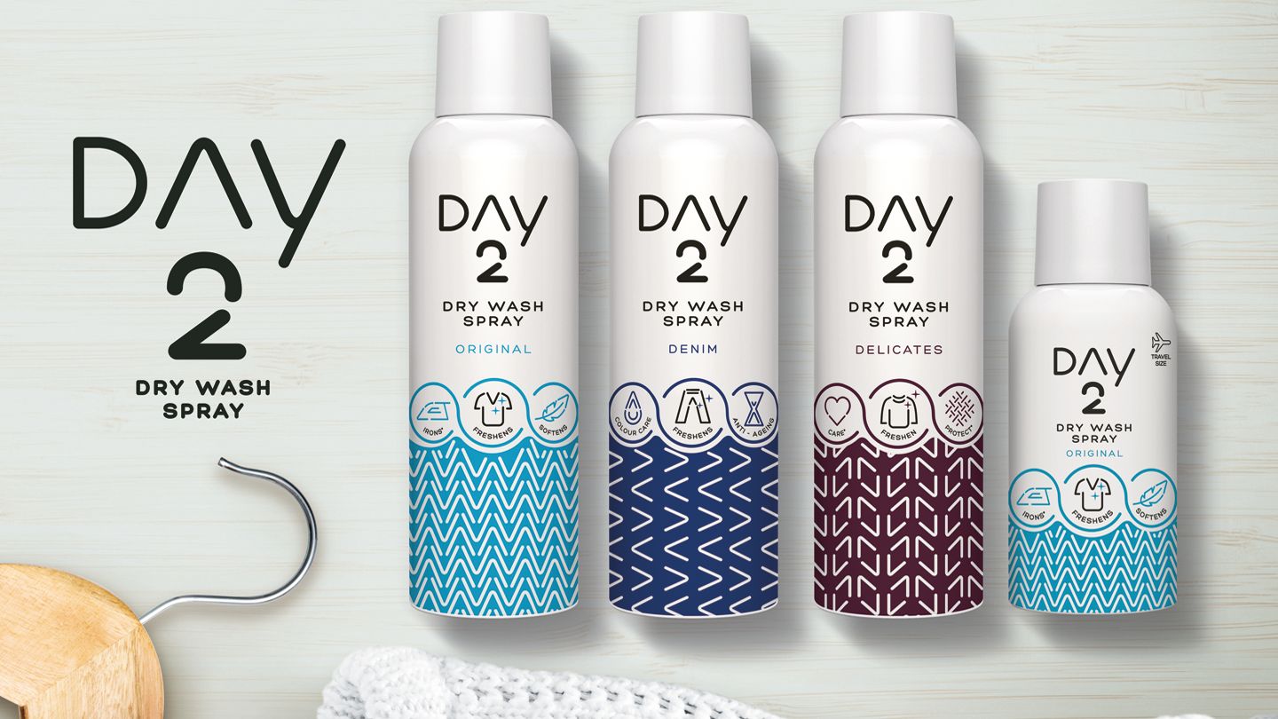Day2 sprays which refresh fabrics without using water
