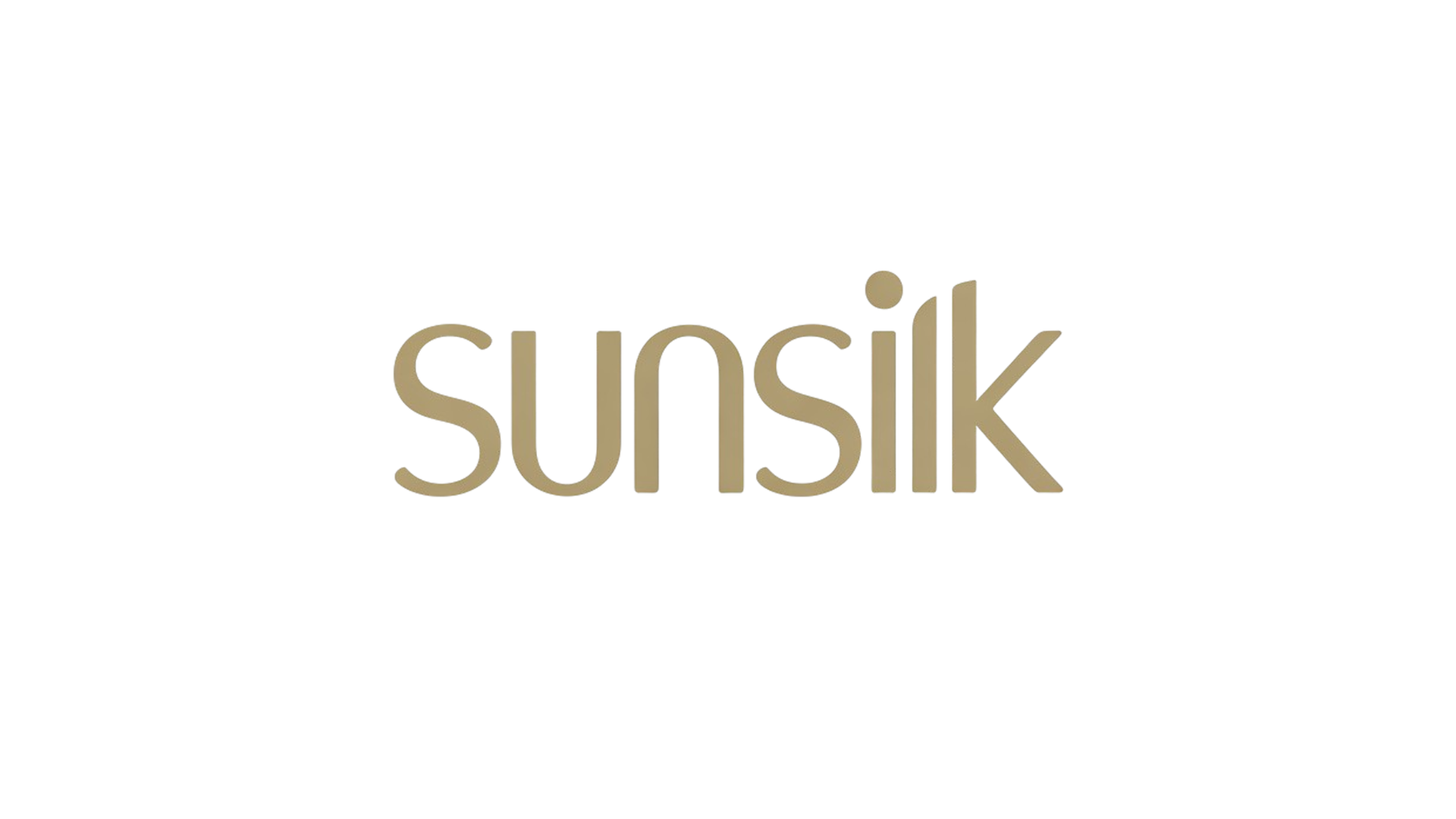 The logo for Unilever Beauty & Wellbeing’s Sunsilk brand. Gold lower-case text reading ‘Sunsilk’