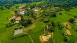 View of lush fields
