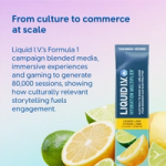 Liquid I.V. product with messaging on culture-led marketing driving engagement at scale.