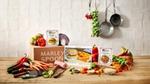 Marley Spoon vegan meal kit box with all the veg and Vegetarian Butcher products to make a vegan meal from scratch