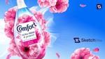 Marketing asset for Comfort Fabric Conditioner created by Sketch Pro.